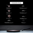 Brinox - Jogo de Panelas 8 Peças Ceramic Life Smart Plus - Vanilla