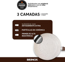Brinox - Jogo de Panelas 8 Peças Ceramic Life Smart Plus - Vanilla