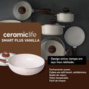 Brinox - Jogo de Panelas 8 Peças Ceramic Life Smart Plus - Vanilla