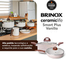 Brinox - Jogo de Panelas 8 Peças Ceramic Life Smart Plus - Vanilla